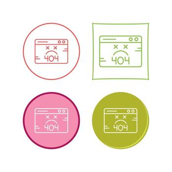 icono de vector de error 404