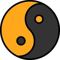 diseño de icono de vector de yin yang