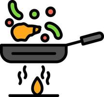 Stir fry Vector Icon Design