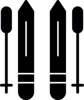 Ski poles Vector Icon Design