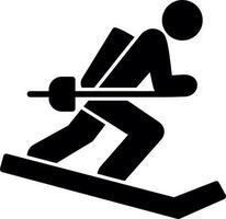 Skiing Vector Icon Design