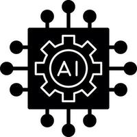 diseño de icono de vector de inteligencia artificial