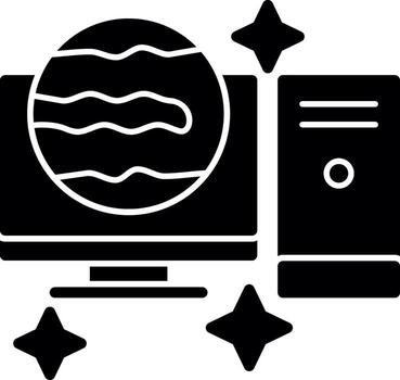 escritorio computadora vector icono diseño