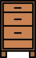 Chest of drawers Vector Icon Design