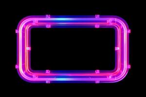 Neon Cyber Frame Social Media Post Mockup with Crystalline Rectangle and Streamer Overlay photo