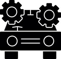 Driverless car Vector Icon Design