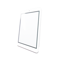 Tablet with Blank or Empty Screen Isolated on Transparent Background generative ai png