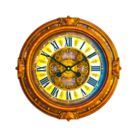 Golden sparkling glossy watch generative ai png