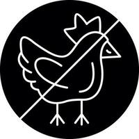 No chicken Vector Icon Design