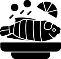 Steamed fish Vector Icon Design