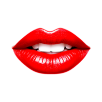 Realistic 3d Detailed Woman Lips generative ai png