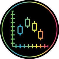 Candlestick chart Vector Icon Design