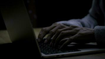 Hand concept businessman working with business Analytics and Data Management System on computer, online document management and metrics connected to database. Corporate strategy for finance, operation photo