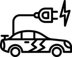 diseño de icono de vector de coche eléctrico