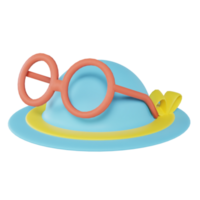 3d Element mit Urlaub Thema Symbole. 3d Urlaub Element Symbole. png