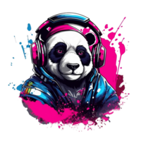 Cute Panda Bear No Background Image. Apply to any context. Perfect for Print on Demand Merchandise Design. png