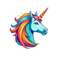 Unicorn No Background Image. Apply to any context. Perfect for Print On Demand Merchandise Design. png