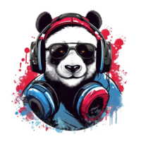 Cute Panda Bear No Background Image. Apply to any context. Perfect for Print on Demand Merchandise Design. png