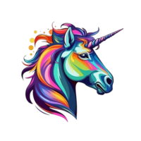 AI Generated Unicorn No Background Image. Apply to any context. Perfect for Merchandise Design. png