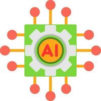 Artificial intelligence Vector Icon Design