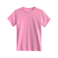 rosa t-shirt attrapp på transparent bakgrund. ai genererad png