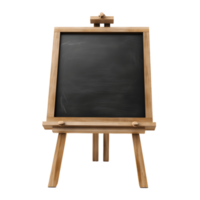 black chalkboard easel in the wooden frame isolated on transparent background. AI Generated png