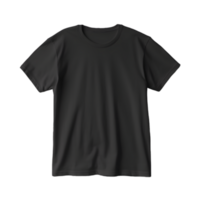 schwarz T-Shirt kurz Ärmel Attrappe, Lehrmodell, Simulation isoliert auf transparent Hintergrund. ai generiert png