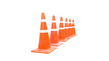 orange traffic cone isolated PNG transparent