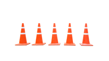 orange traffic cone  PNG transparent