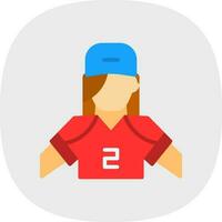 mujer jugador vector icono diseño