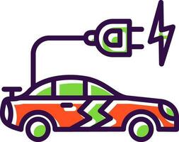 diseño de icono de vector de coche eléctrico