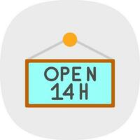 Opening hours Vector Icon Design