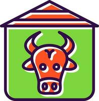 Cowshed Vector Icon Design