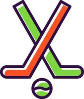 diseño de icono de vector de palo de hockey