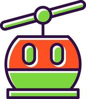 Ski lift Vector Icon Design