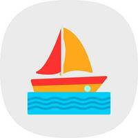 Catamaran Vector Icon Design