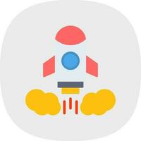 Rocket launch Vector Icon Design