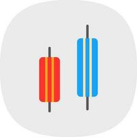 Bearish engulfing Vector Icon Design