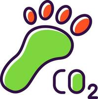 Carbon footprint Vector Icon Design