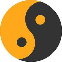 Yin yang Vector Icon Design