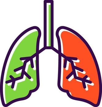 diseño de icono de vector de pulmones