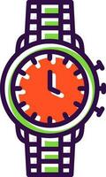 diseño de icono de vector de reloj de pulsera