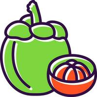 Mangosteen Vector Icon Design