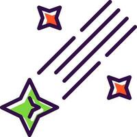 Shooting star Vector Icon Design