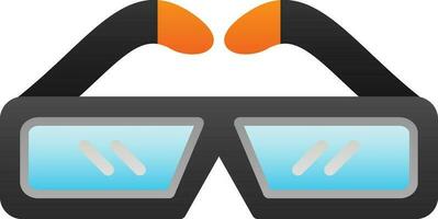 diseño de icono de vector de gafas 3d