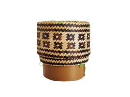 Wooden bamboo traditional style box with Thai sticky rice PNG transparent