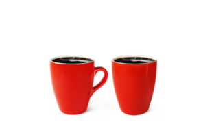 helder rood koffie mok geïsoleerd PNG transparant