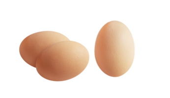 Tres huevos aislado png transparente