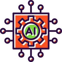 Artificial intelligence Vector Icon Design