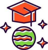 Graduation hat Vector Icon Design